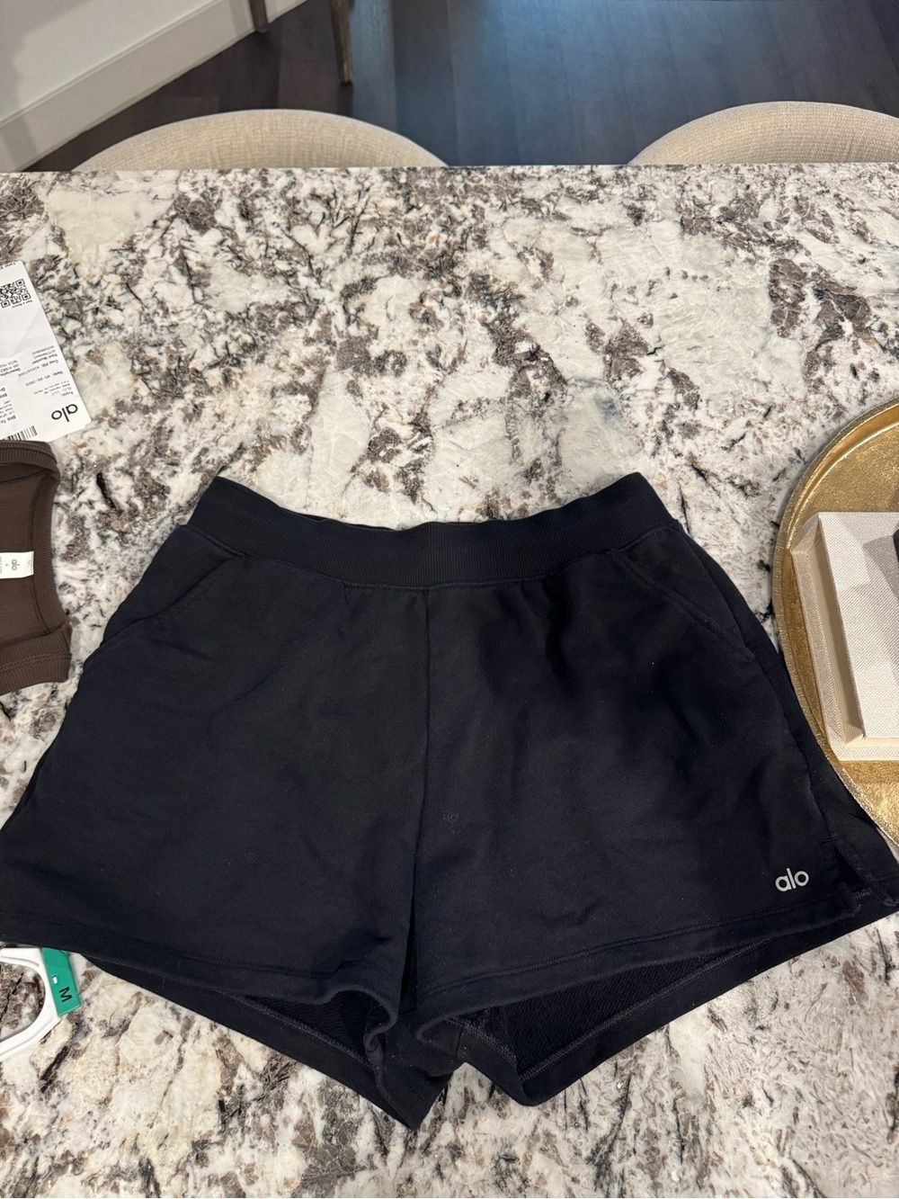 ALO Yoga Black Women's Athletic Lounge Shorts